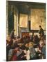 Classroom During Geography Lessons-Carl Hertel-Mounted Premium Giclee Print