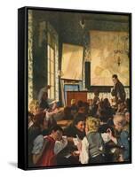 Classroom During Geography Lessons-Carl Hertel-Framed Stretched Canvas