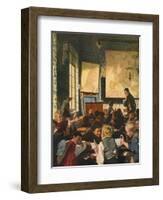 Classroom During Geography Lessons-Carl Hertel-Framed Giclee Print