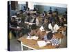 Classroom Full of Children Studying, Teferi Ber, Ethiopia, Africa-D H Webster-Stretched Canvas