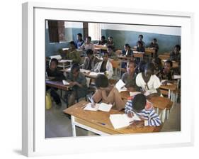 Classroom Full of Children Studying, Teferi Ber, Ethiopia, Africa-D H Webster-Framed Photographic Print