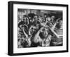 Classroom Full of Students Circling Fingers Around Eyes in Form of Glasses During Music Class-Francis Miller-Framed Photographic Print