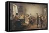 Classroom Recital-Thomas Webster-Framed Stretched Canvas