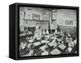 Classroom Scene, Southfields Infants School, Wandsworth, London, 1907-null-Framed Stretched Canvas