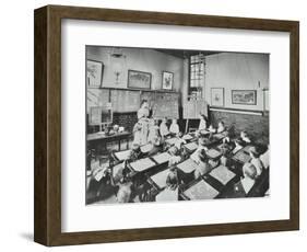 Classroom Scene, Southfields Infants School, Wandsworth, London, 1907-null-Framed Photographic Print