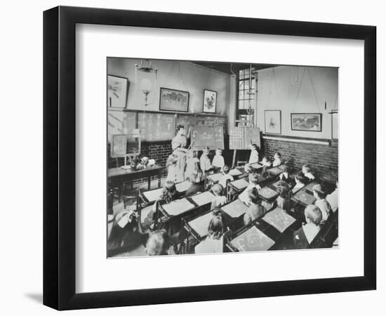 Classroom Scene, Southfields Infants School, Wandsworth, London, 1907-null-Framed Photographic Print