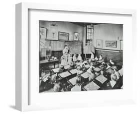 Classroom Scene, Southfields Infants School, Wandsworth, London, 1907-null-Framed Photographic Print