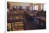 Classroom with Chairs on Desks-William P. Gottlieb-Framed Photographic Print