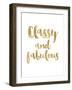 Classy Fabulous Gold White-Amy Brinkman-Framed Art Print