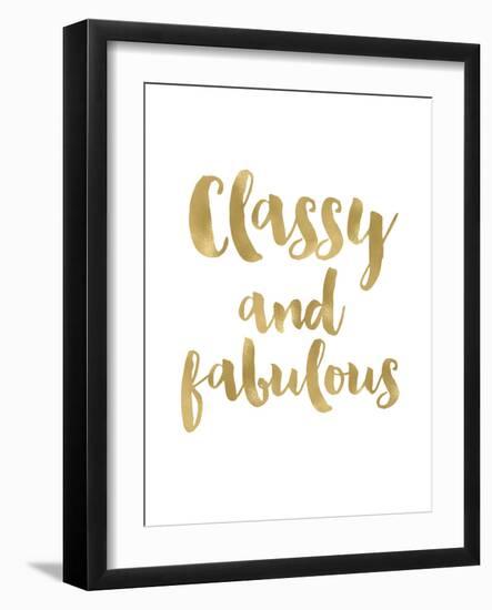 Classy Fabulous Gold White-Amy Brinkman-Framed Art Print