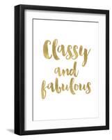Classy Fabulous Gold White-Amy Brinkman-Framed Art Print