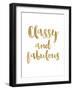 Classy Fabulous Gold White-Amy Brinkman-Framed Art Print