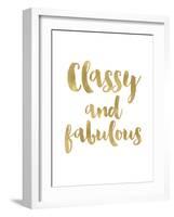 Classy Fabulous Gold White-Amy Brinkman-Framed Art Print