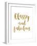 Classy Fabulous Gold White-Amy Brinkman-Framed Art Print