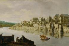 View of London Bridge, C.1632 (Oil on Panel)-Claude de Jongh-Framed Premium Giclee Print