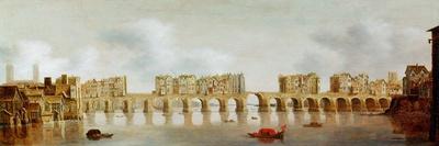 View of London Bridge, C.1632 (Oil on Panel)-Claude de Jongh-Framed Premium Giclee Print