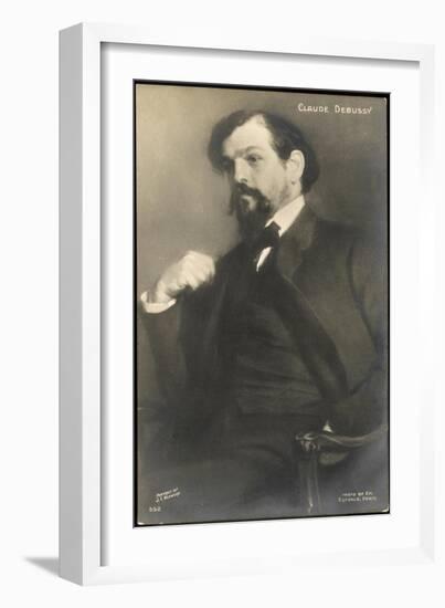 Claude Debussy French Composer-Jacques-emile Blanche-Framed Photographic Print