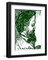 Claude Debussy - portrait by Théophile Steinlen-Theophile Alexandre Steinlen-Framed Giclee Print