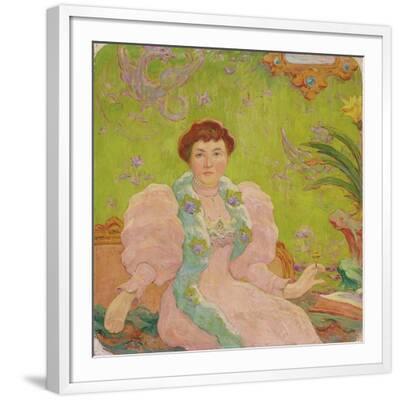 Young Woman in Pink Dress; Jeune Femme a La Robe Rose, C.1893 (Oil
