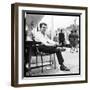 Claude François Having an Outdoor Coffee-Therese Begoin-Framed Photographic Print