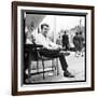 Claude François Having an Outdoor Coffee-Therese Begoin-Framed Photographic Print