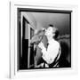 Claude François Kissing His Parrot-Therese Begoin-Framed Photographic Print