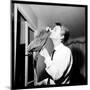 Claude François Kissing His Parrot-Therese Begoin-Mounted Photographic Print