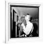 Claude François Kissing His Parrot-Therese Begoin-Framed Photographic Print