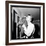 Claude François Kissing His Parrot-Therese Begoin-Framed Photographic Print