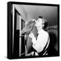 Claude François Kissing His Parrot-Therese Begoin-Framed Stretched Canvas