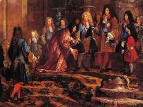 Louis XIV Receiving Submission, Doge of Genoa in May 1685-Claude-Guy Halle-Mounted Giclee Print