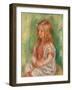 Claude in Arabic Shirt (Oil on Canvas)-Pierre Auguste Renoir-Framed Giclee Print