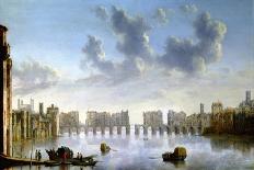 London Bridge, 1630-Claude Jongh-Laminated Premium Giclee Print