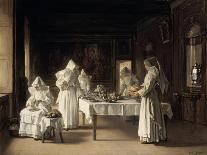 Dinner at the Hospice of Beaune, France, Late 19Th/Early 20th Century-Claude Joseph Bail-Giclee Print