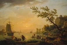 Night: a Port in the Moonlight, 1748-Claude Joseph Vernet-Giclee Print