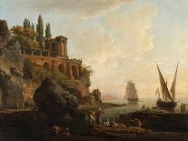 Evening Atmosphere at a Seaport, 1770-Claude Joseph Vernet-Giclee Print