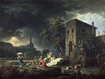 Le Midi, une tempête ou les laveuses-Claude Joseph Vernet-Giclee Print