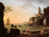 Evening Atmosphere at a Seaport, 1770-Claude Joseph Vernet-Giclee Print