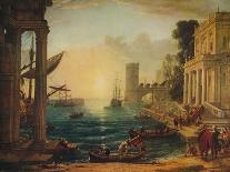 Seaport with the embarkation of Saint Ursula, 1614-Claude Lorrain-Giclee Print