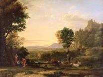 Landscape with Psyche Outside the Palace of Cupid (The Enchanted Castle), 1664-Claude Lorraine-Giclee Print