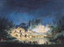 Illumination of the Belvedere at the Petit-Trianon, 1781-Claude Louis Chatelet-Framed Stretched Canvas