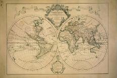 World Map Drawn from Observations Made at the Academy of Sciences-Claude Louis Chatelet-Giclee Print