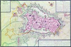 Map of the Town of Lille, from 'Atlas Et Histoire De Lille' (Pen & Ink & W/C on Paper)-Claude Masse-Giclee Print