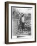 Claude Monet (1840-1926) in His Garden, 1880 (Silver Print) (B/W Photo)-Theodore Robinson-Framed Giclee Print