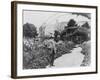 Claude Monet (1841-1926) in His Garden at Giverny, C.1925 (B/W Photo)-French Photographer-Framed Giclee Print