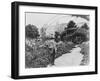 Claude Monet (1841-1926) in His Garden at Giverny, C.1925 (B/W Photo)-French Photographer-Framed Giclee Print