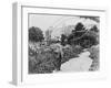 Claude Monet (1841-1926) in His Garden at Giverny, C.1925 (B/W Photo)-French Photographer-Framed Giclee Print