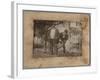 Claude Monet (1841-1926) When Young in His Garden (Gelatin Aristotype Print) (B/W Photo)-French Photographer-Framed Giclee Print