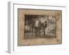 Claude Monet (1841-1926) When Young in His Garden (Gelatin Aristotype Print) (B/W Photo)-French Photographer-Framed Giclee Print