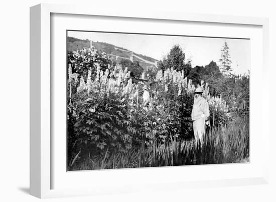 Claude Monet at Giverny, 1908-French Photographer-Framed Photographic Print